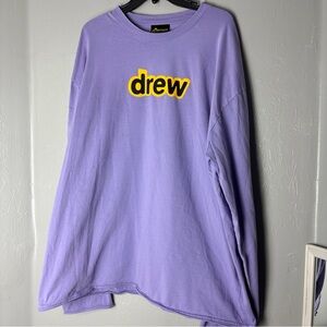 Drew House Lavender Tee with Yellow Logo